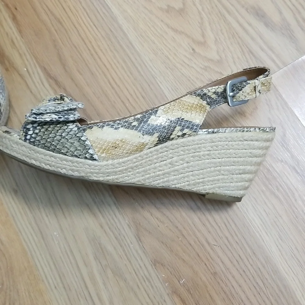 Franco Sarto Camino Espadrilles Snakeskin Heels